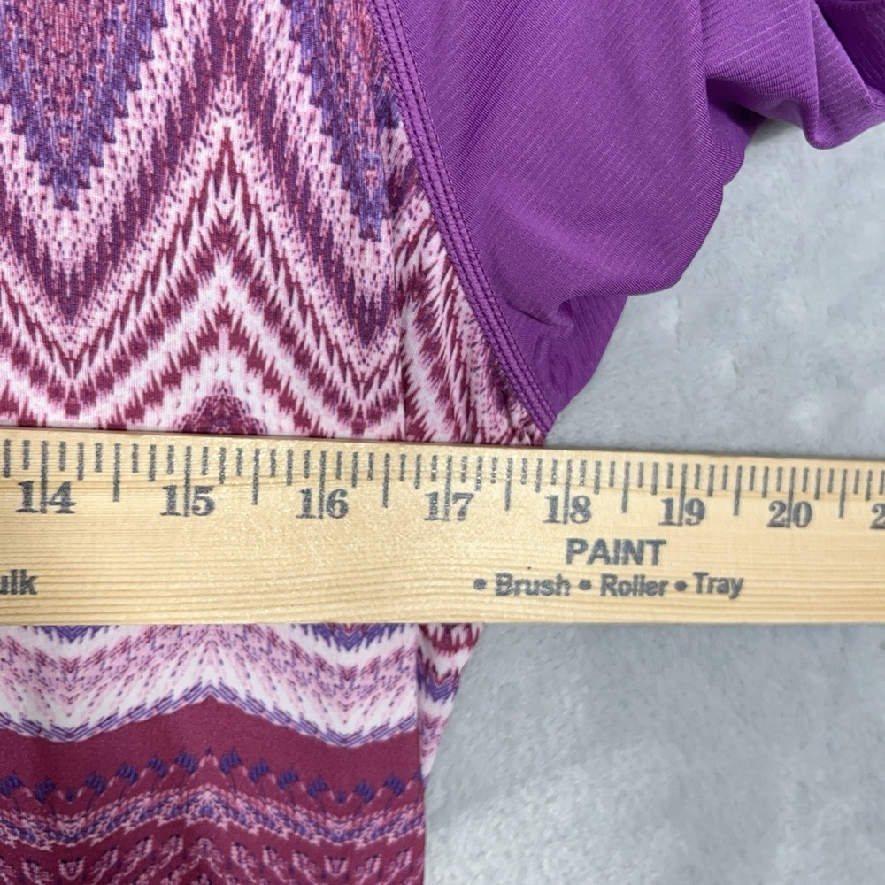 Prana Womens Top S Geometric Performance Stretch Activewear Casual Pullover Yoga - Picture 3 of 10